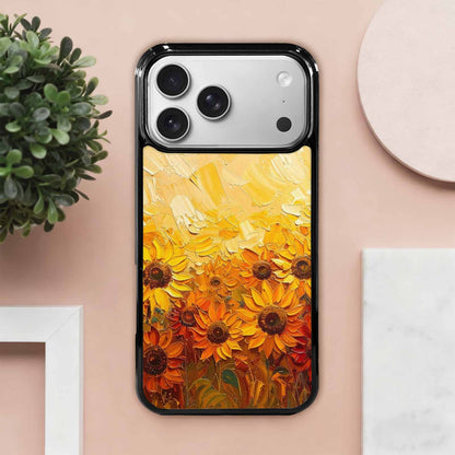 iPhone 17 Pro Max Case — Impressionist Sunflower Brushstroke Pattern Floral, Custom Art Phone Cover
