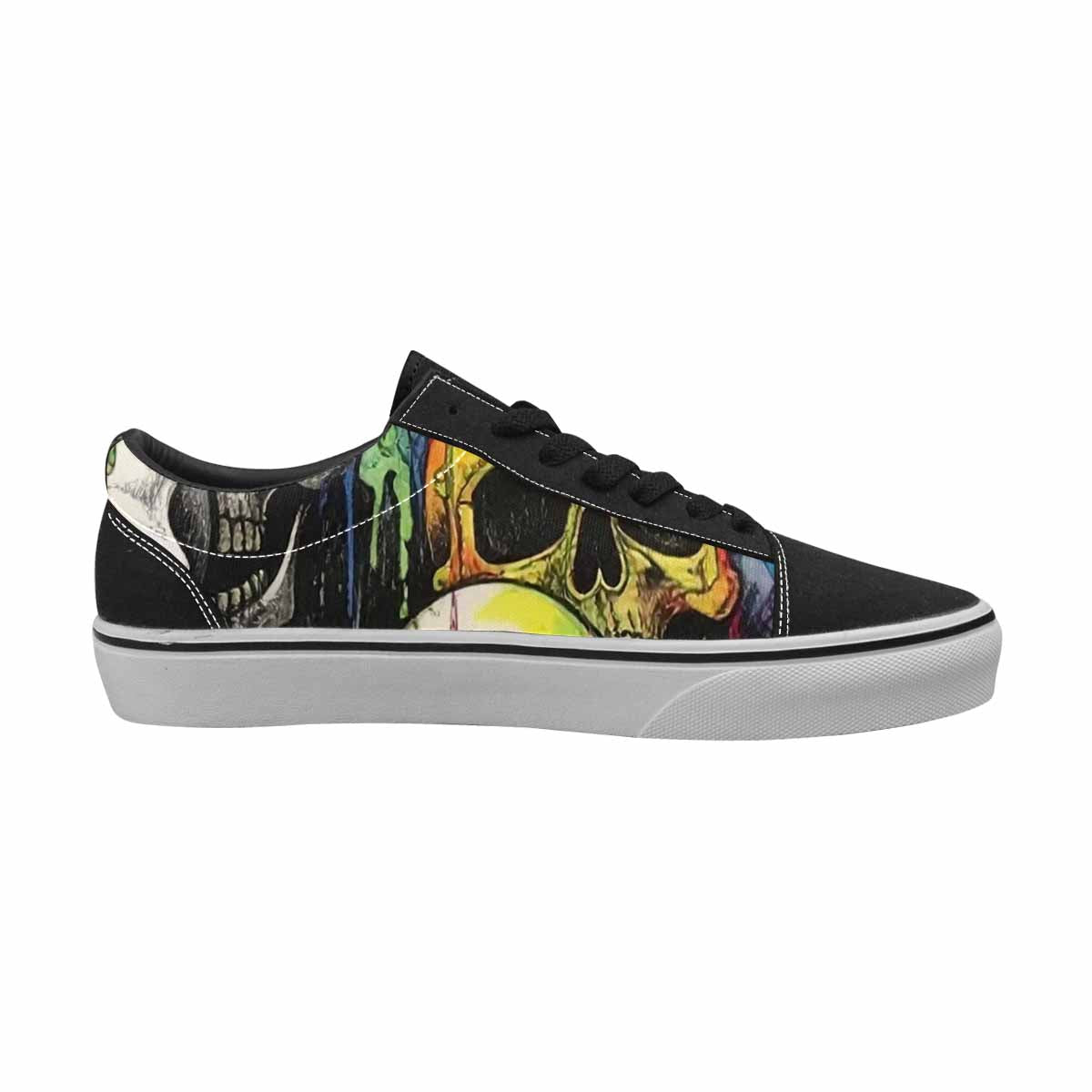 WOMEN'S Rainbow From Skull S Lace-Up Canvas Dreamcore Custom Shoes