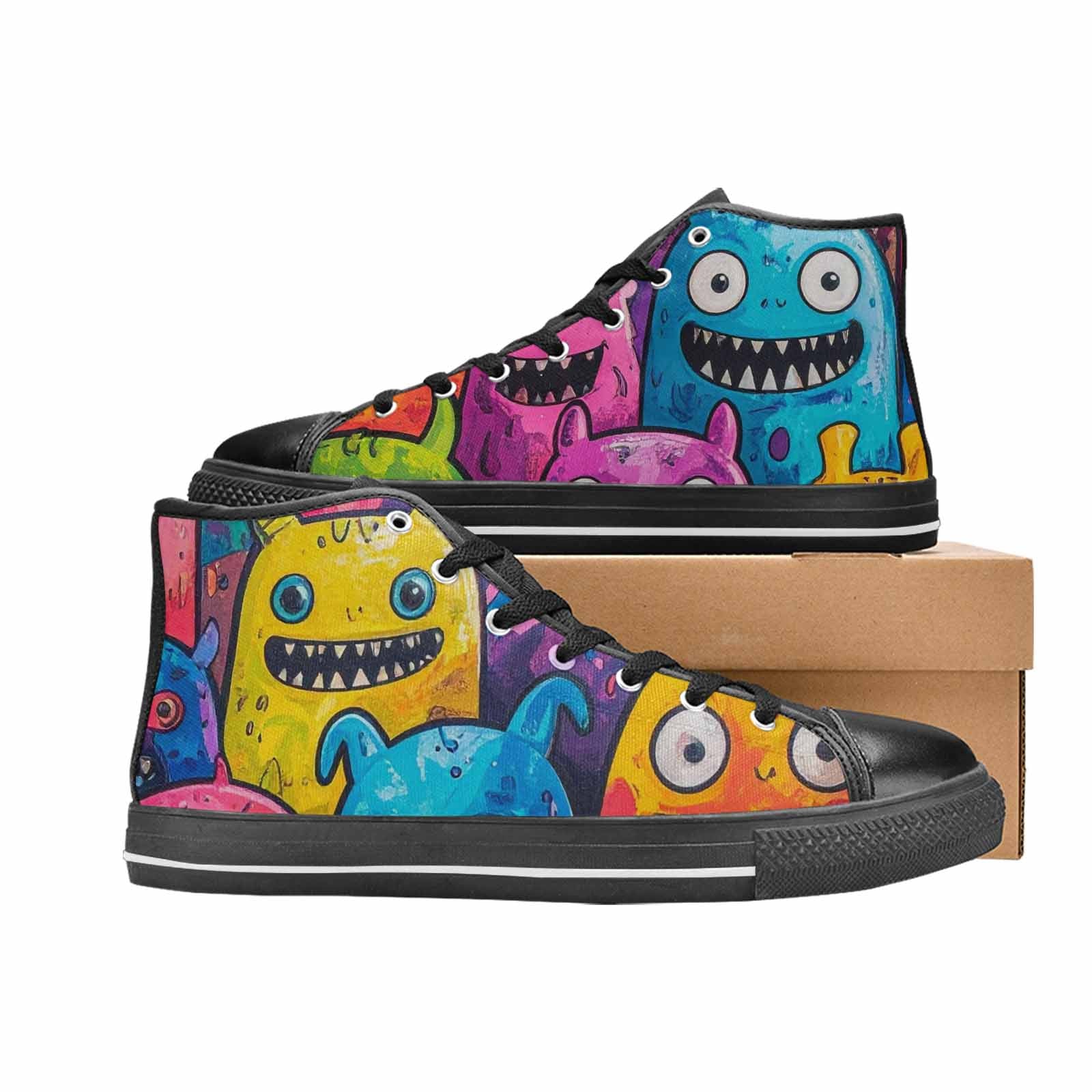 MEN'S Goofy Cartoon Monster High Top Canvas Aesthetic Shoes