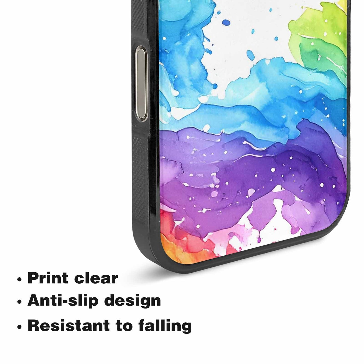 iPhone 16 Pro Max Case — Watercolor Splash Abstract Pattern Seamless Repeat, Customized Protective Case