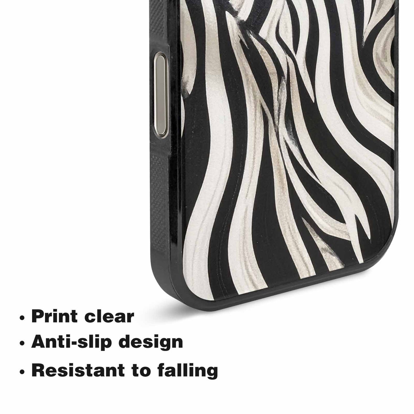 iPhone 16 Pro Case — Modern Zebra Stripe, Original Design Phone Case