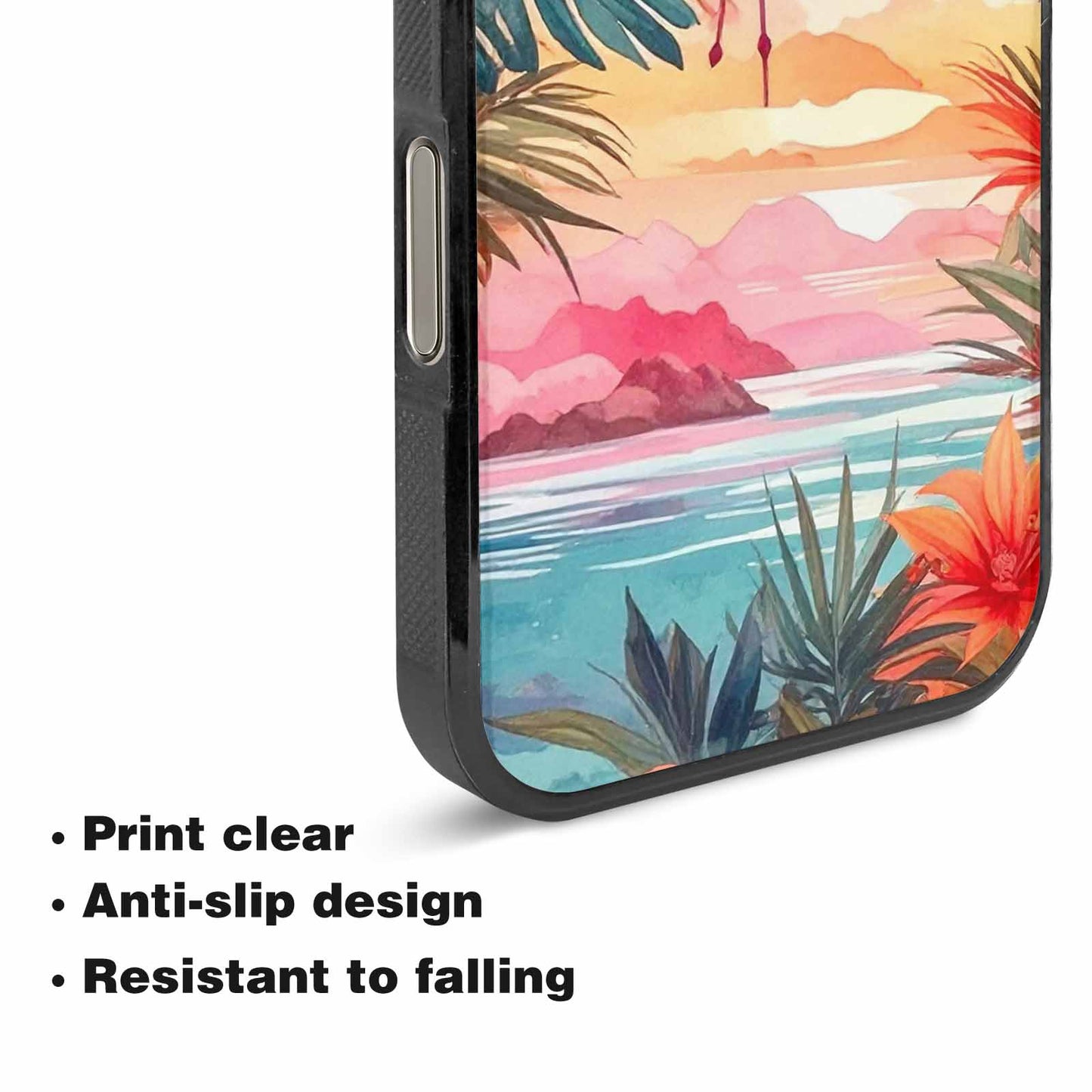 iPhone 16 Pro Case — Flamingo Tropical Flamingo Tropical Pattern Hundreds, Custom Art Phone Cover