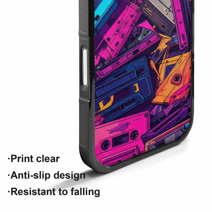 iPhone 17 Case — Retro Cassette Tape Pattern Retro Vintage, Custom Phone Case