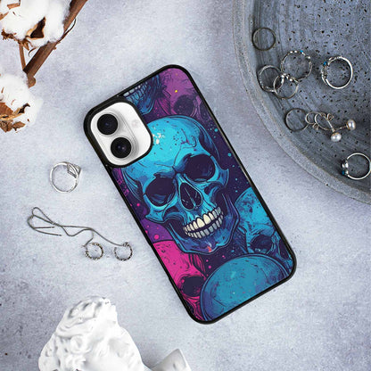 iPhone 16 Plus Case — Skulls Splatter Comic Custom, Original Design Phone Case