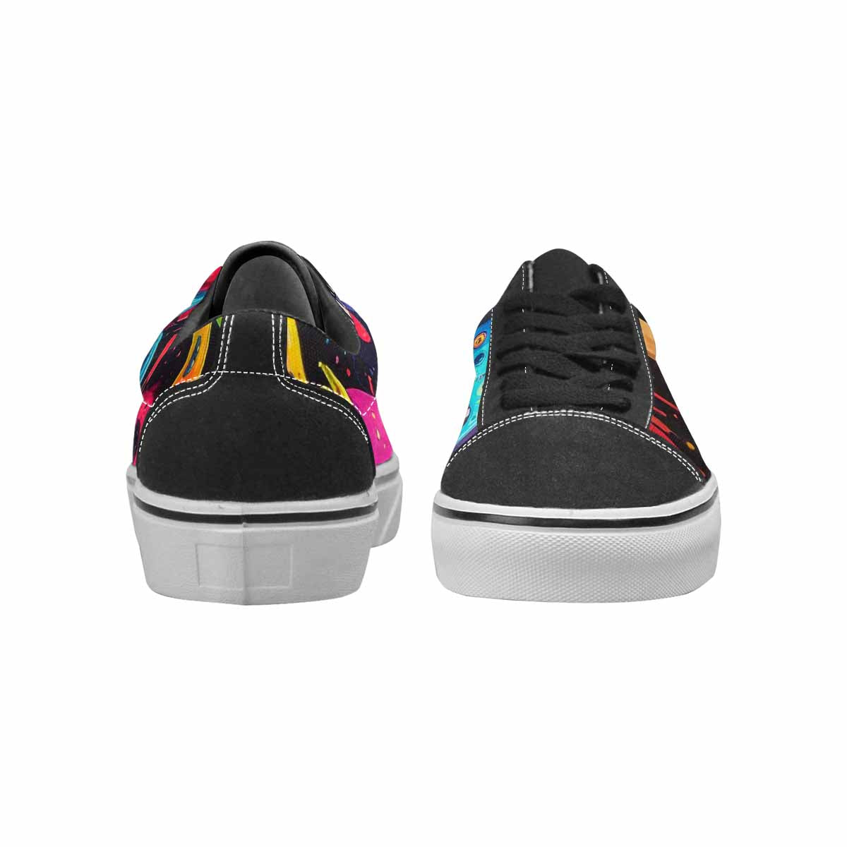 WOMEN'S Ice Cream Monsters  Lace-Up Canvas Surreal Custom Shoes