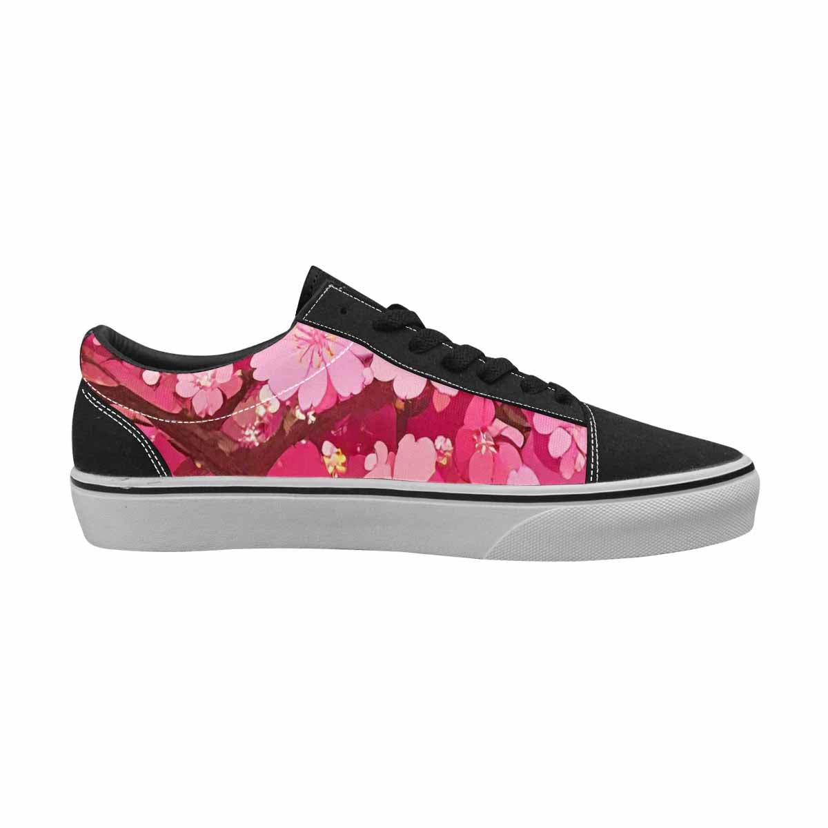 WOMEN'S Cherry Blossom Branch Lace-Up Canvas Aesthetic Custom Shoes