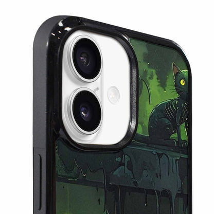 iPhone 17 Case — Toxic Melting Skeleton Cats Original Art, Custom Art Phone Cover