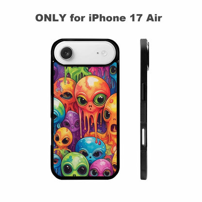 iPhone 17 Air Case — Melting Aliens Pattern Hundreds Of Alien, Custom Phone Case