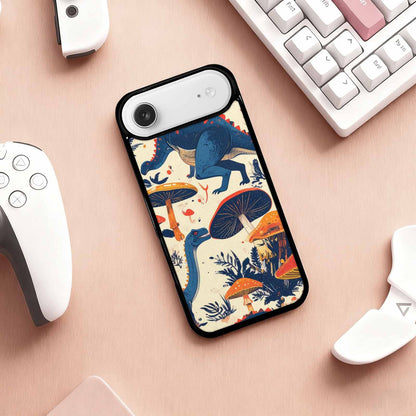 iPhone 17 Air Case — Vintage Dinosaurs Mushroom Retro Vintage, Custom Art Phone Cover