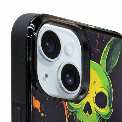 iPhone 15 Plus Case — Radioactive Ghost Bunny Skull Small Radioactive, Custom Phone Case