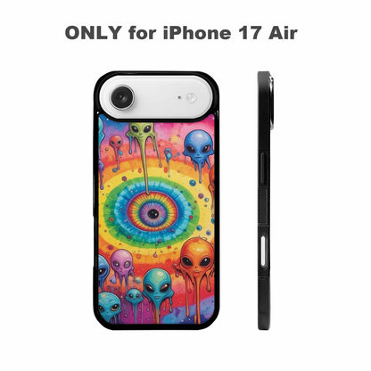 iPhone 17 Air Case — Melting Aliens Pattern Hundreds Of Alien, Custom Printed Phone Case