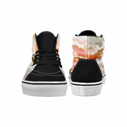 MEN'S Marble Vein High Top Canvas Vivid Custom Sneakers