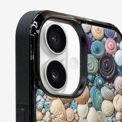 iPhone 16 Case — Seashell Collage Seashell Collage Pattern Hundreds, Custom Designed Case Cover
