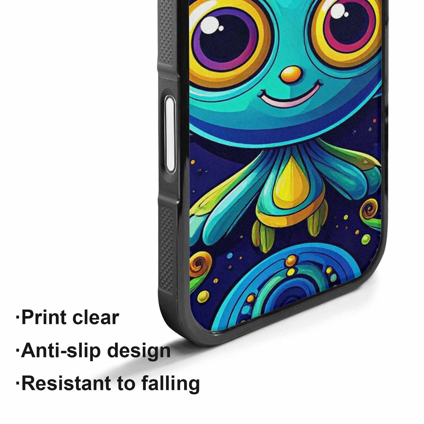 iPhone 17 Case — Alien Ufo Cartoon Art Alien Scifi, Custom Printed Phone Case
