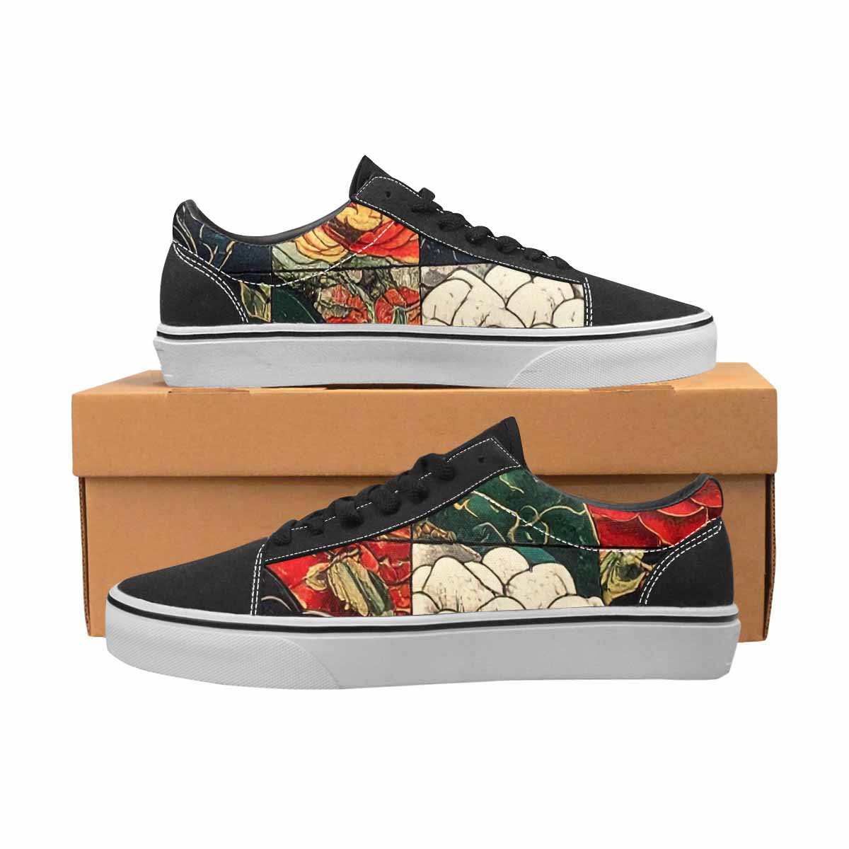 WOMEN'S Dragon Scale Fantasy Canvas Lace-Up Wallpaper Art Sneakers