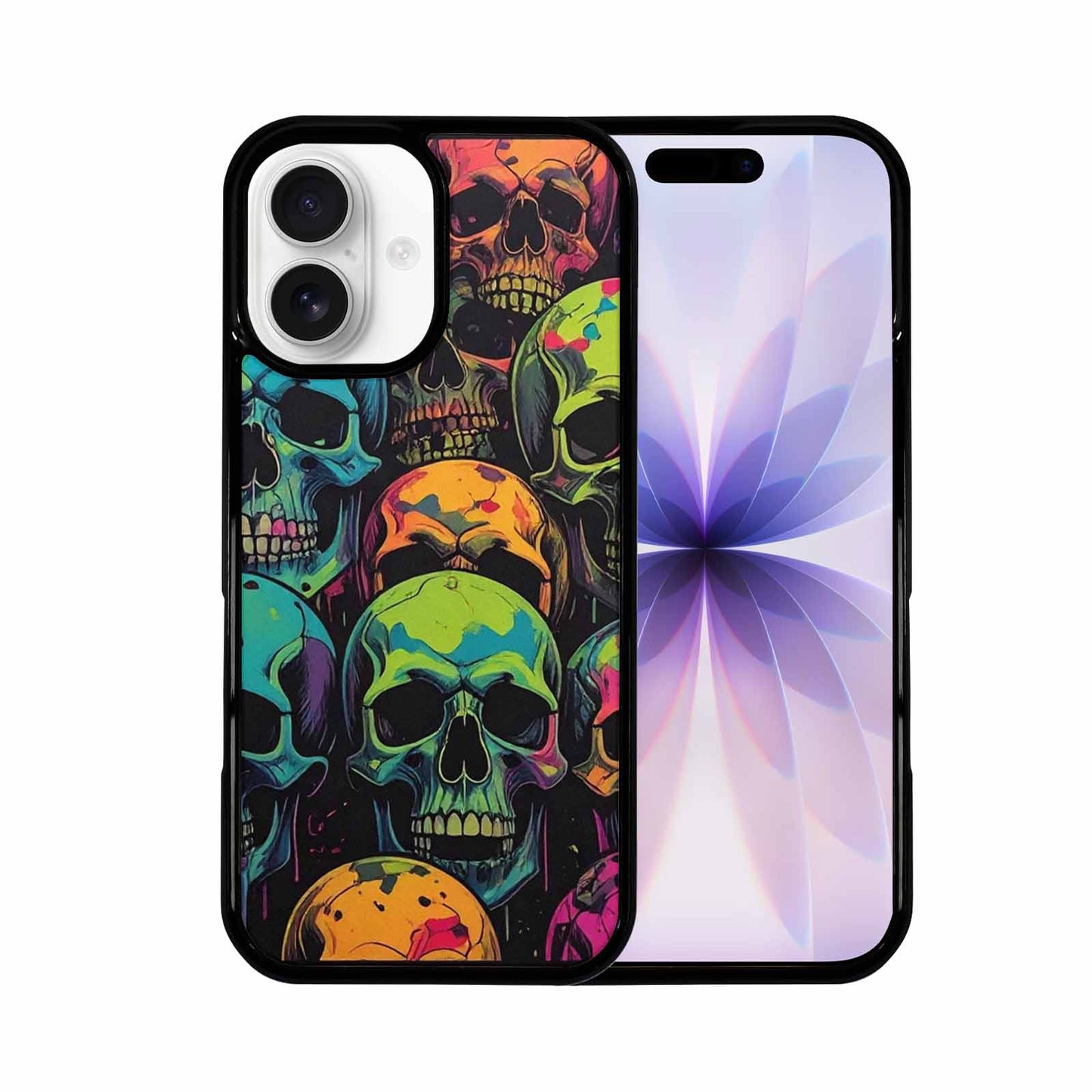 iPhone 17 Case — Of Skulls Neon Camo Gothic Skulls, Unique Phone Case Design