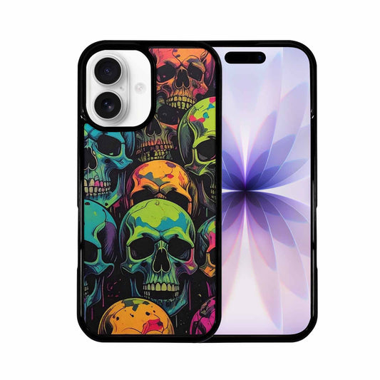 iPhone 17 Case — Of Skulls Neon Camo Gothic Skulls, Unique Phone Case Design