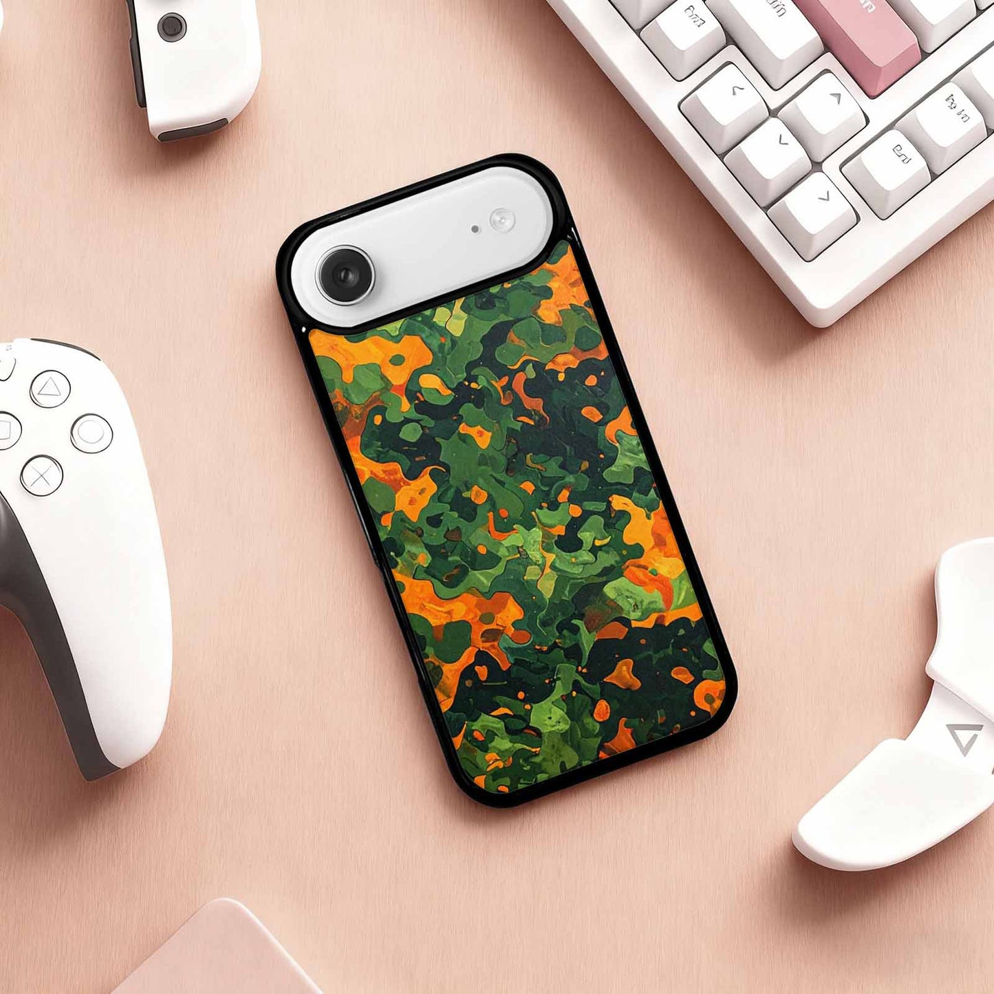 iPhone 17 Air Case — Small Military Camouflage Blotch Pattern Camo, Personalized Phone Case
