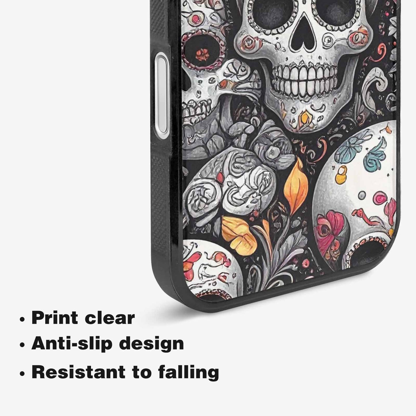iPhone 16 Plus Case — Greyscale Black And White Dark Black, Custom Phone Case