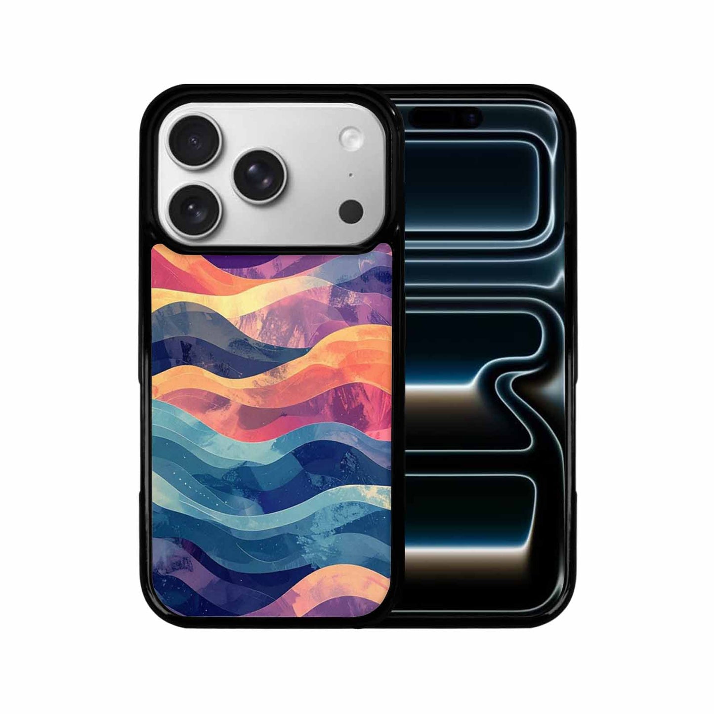 iPhone 17 Pro Case — Glowing Camo Wave Camo, Custom Phone Case