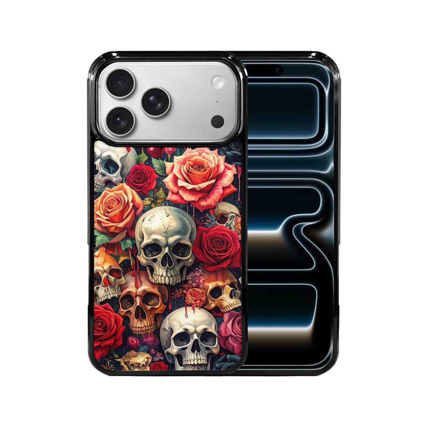 iPhone 17 Pro Max Case — Skulls And Rosesmelting Skulls A Gothic, Personalized Phone Case
