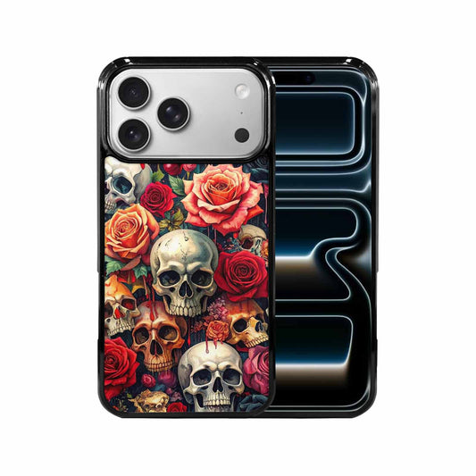 iPhone 17 Pro Max Case — Skulls And Rosesmelting Skulls A Gothic, Custom Art Phone Cover