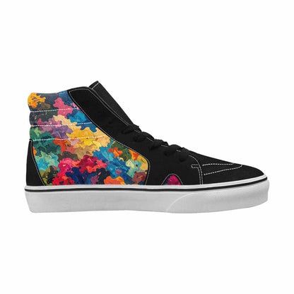 MEN'S Camo Patches High Top Canvas Dark Academia Sneakers