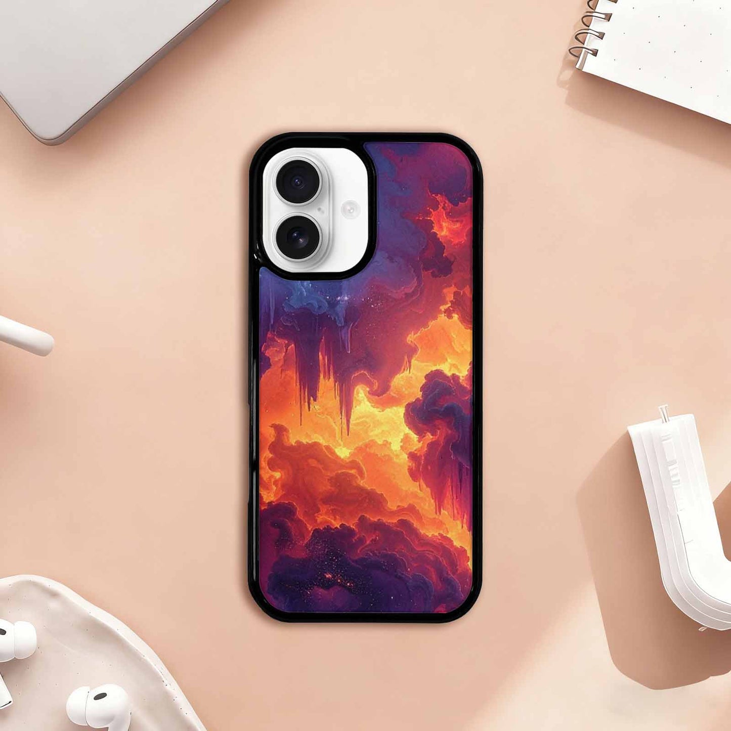 iPhone 17 Case — Seamless Tileable Pattern Of Galaxy Space, Custom Printed Phone Case