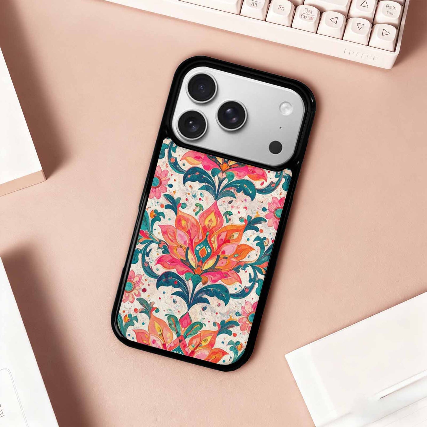 iPhone 17 Pro Case — Marble Floral Art Seamless Pattern Floral, Custom Made Phone Cover