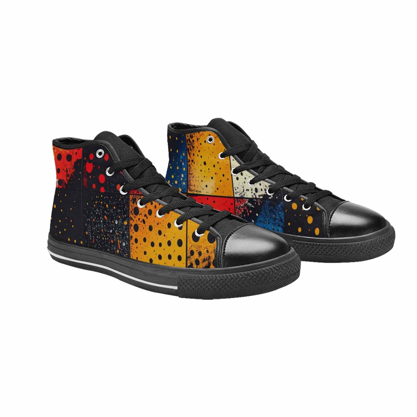MEN'S Comic Book Halftone High Top Canvas Surreal Shoes