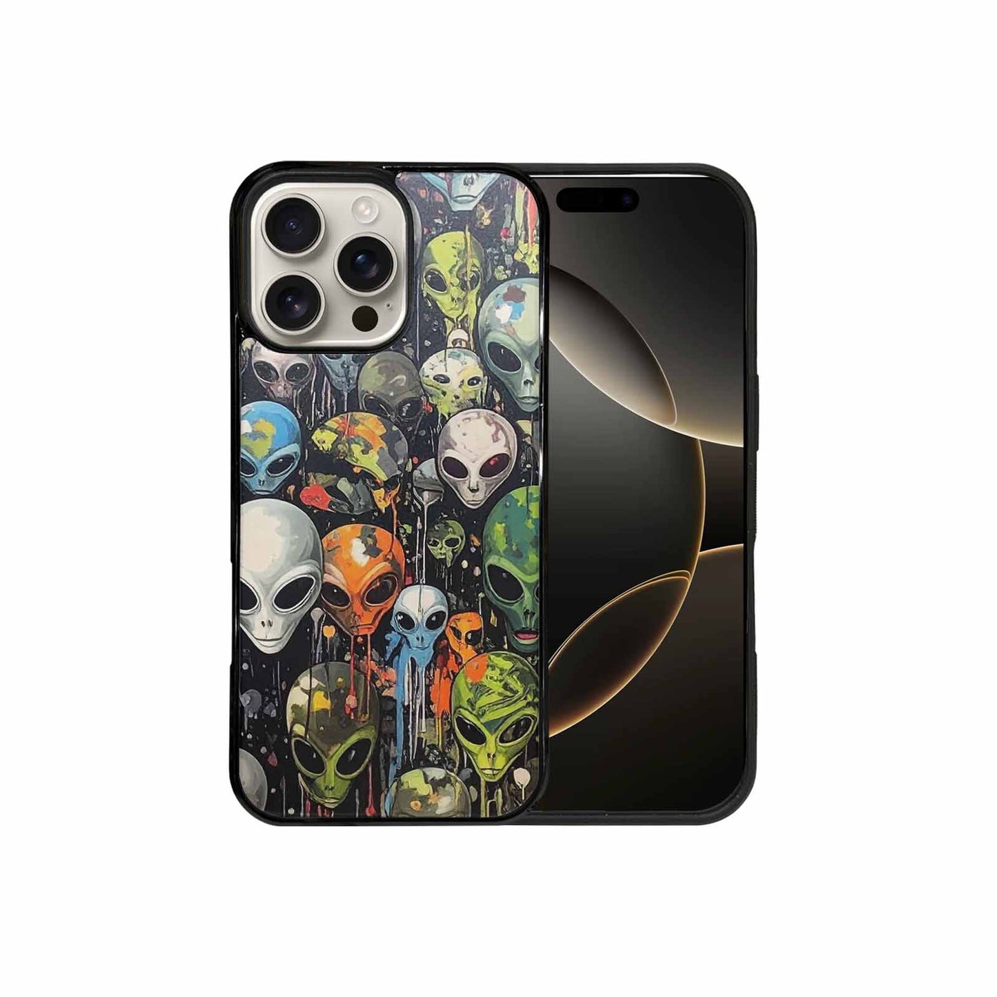 iPhone 16 Pro Max Case — Aliens Camo Aliens Pattern Hundreds Of, Custom Print Case Cover