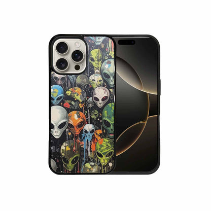 iPhone 16 Pro Max Case — Aliens Camo Aliens Pattern Hundreds Of, Custom Print Case Cover