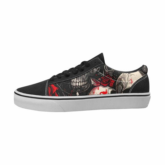 Skull Rose Red Ink Custom Shoes 2 | Men's | Freaky Shoes®