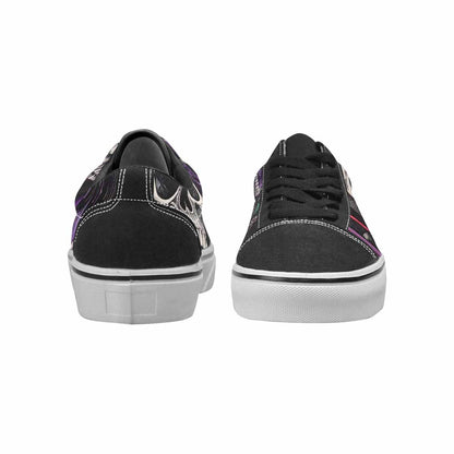 WOMEN'S Rainbow From Skull S Lace-Up Canvas Vibrant Chaos Sneakers