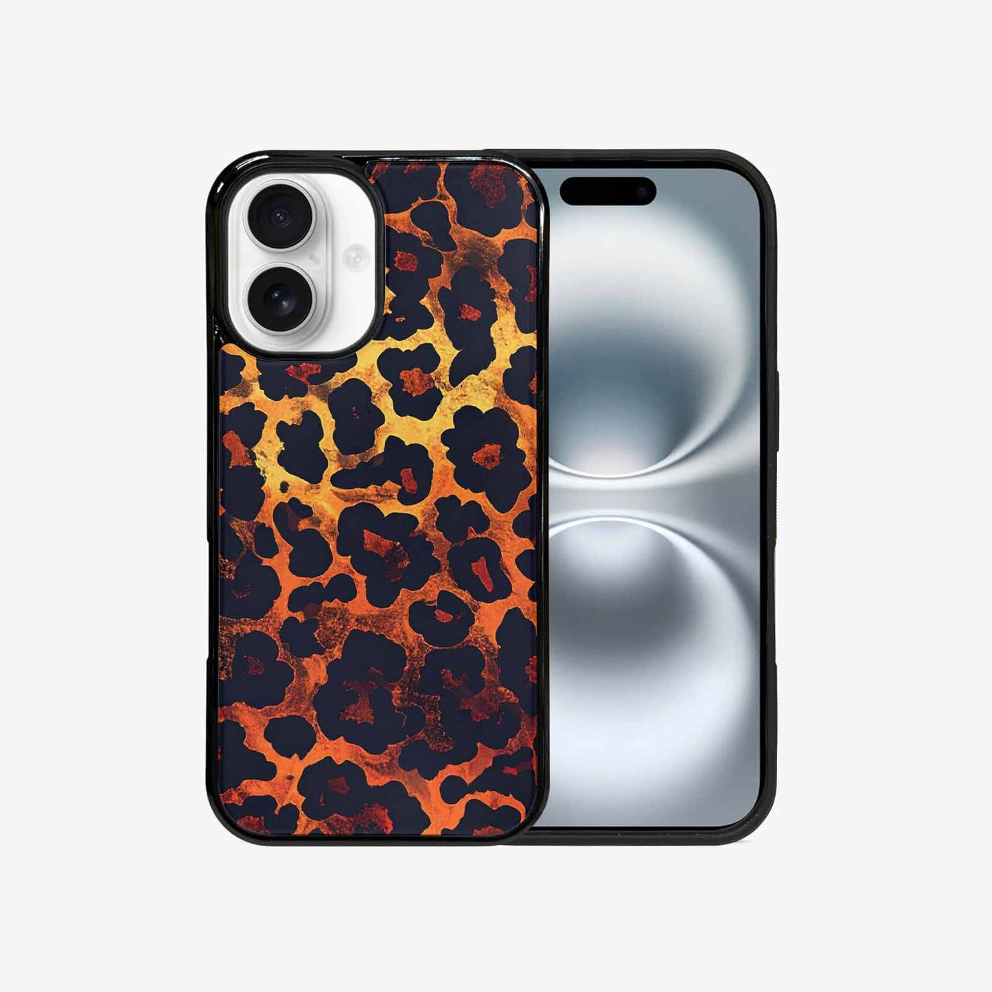 iPhone 16 Case — Leopard Print Dark Seamless Pattern Vibrant, Custom Printed Phone Case