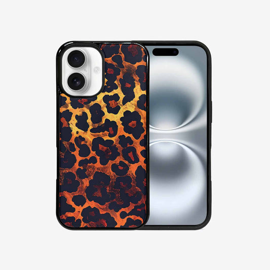 iPhone 16 Case — Leopard Print Dark Seamless Pattern Vibrant, Custom Printed Phone Case