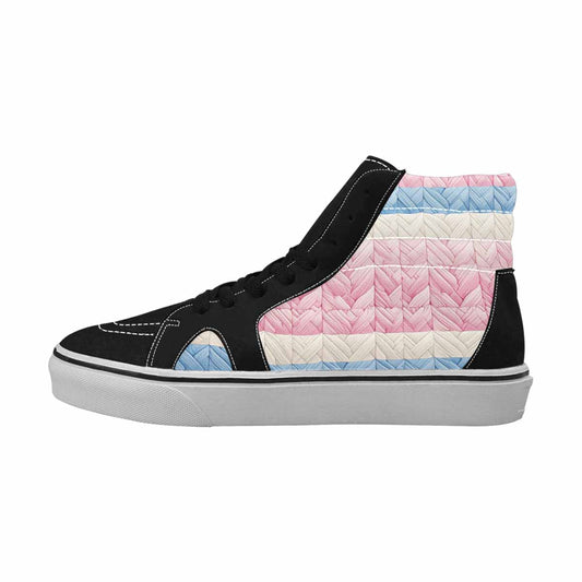 MEN'S Transgender Flag Color High Top Canvas Y2K Custom Sneakers