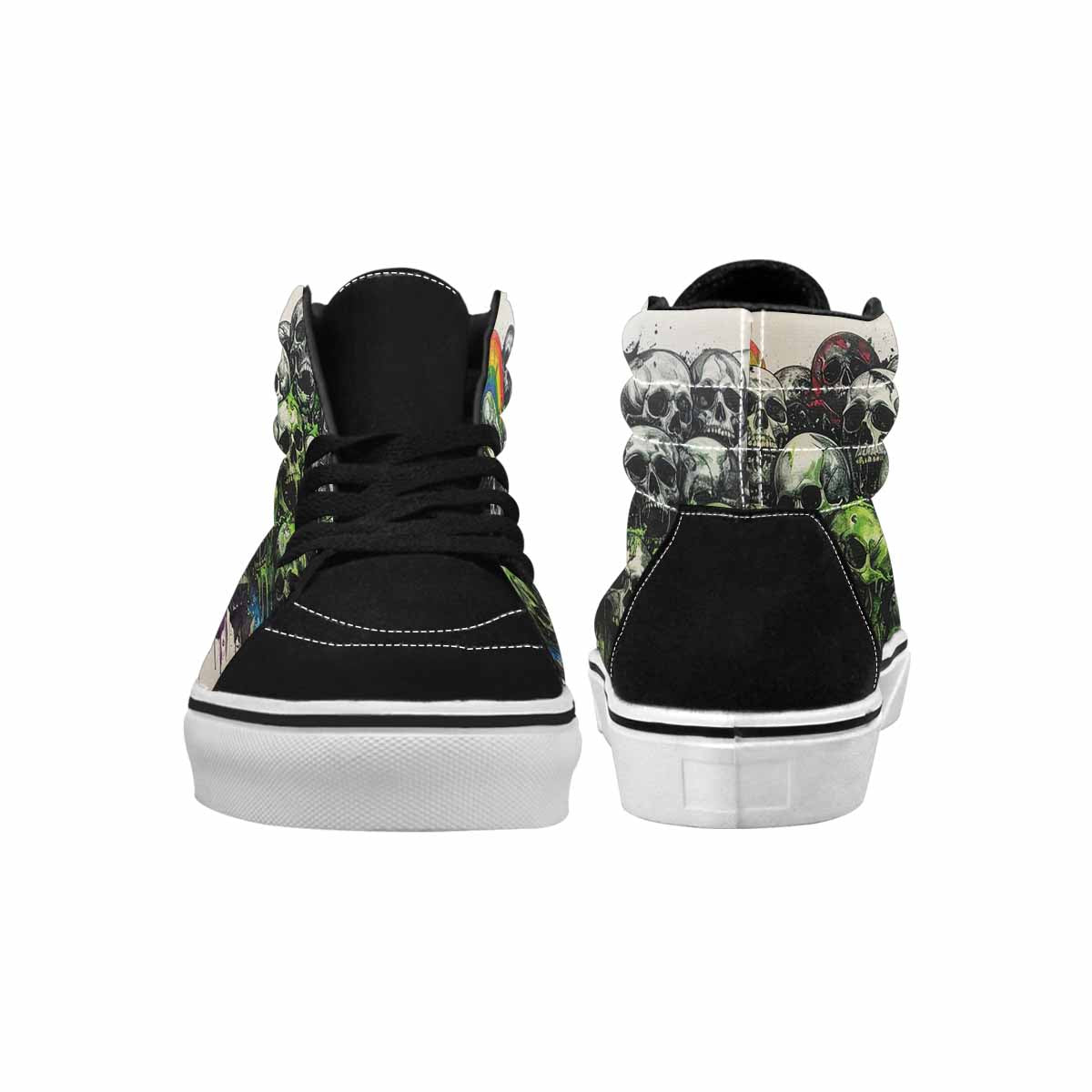 MEN'S Rainbow From Skull S High Top Canvas Surreal Custom Shoes