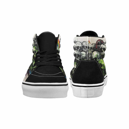 MEN'S Rainbow From Skull S High Top Canvas Surreal Custom Shoes