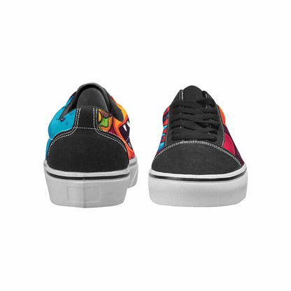 MEN'S Cartoon Monster Character Canvas Lace-Up Vivid Custom Sneakers