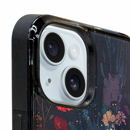 iPhone 15 Plus Case — Shadowy Glitch Floral Pattern Hundreds Of, Original Design Phone Case