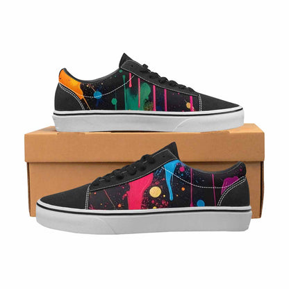 MEN'S Paint Splatter Canvas Lace-Up Aesthetic Custom Sneakers