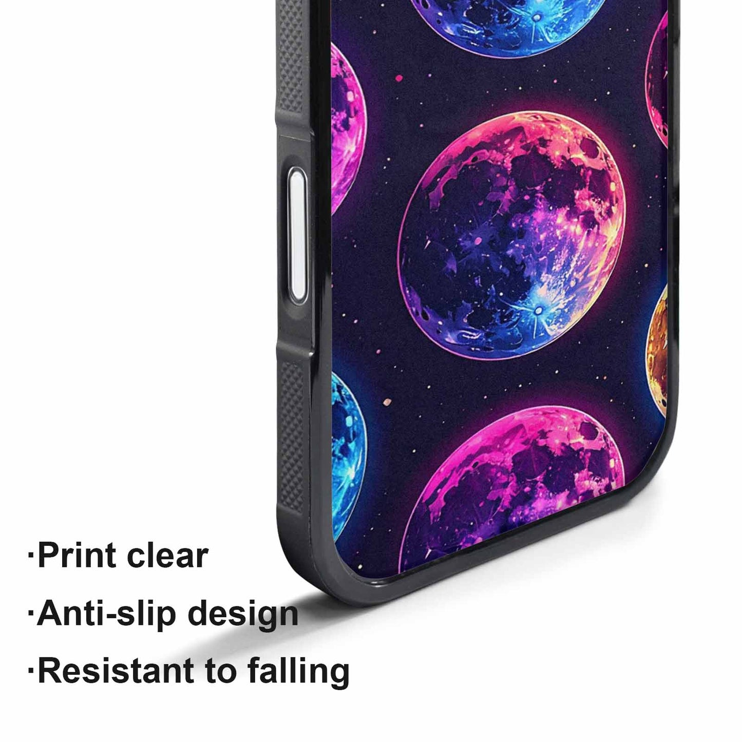 iPhone 17 Pro Max Case — Neon Winter Moon Cartoon Cute, Custom Art Phone Cover