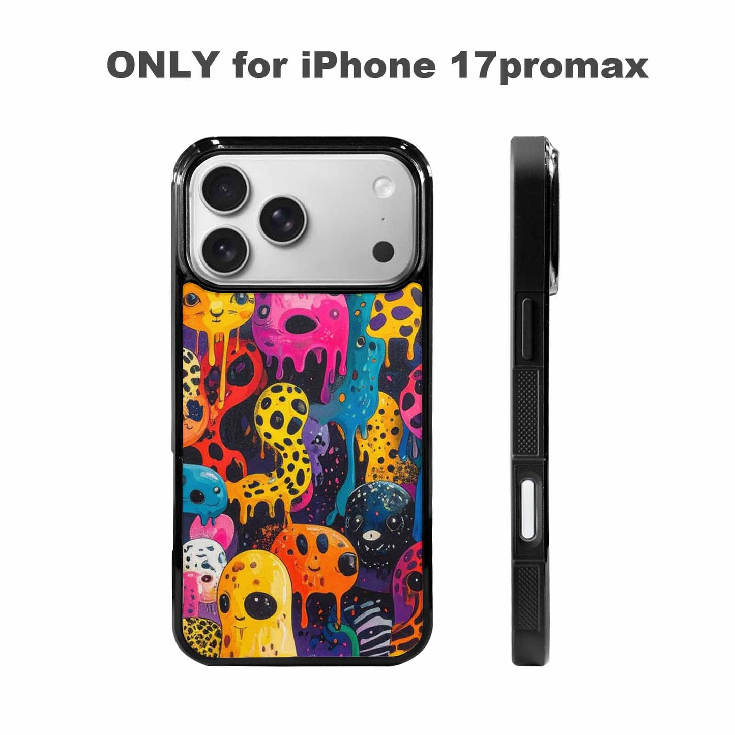iPhone 17 Pro Max Case — Melting Aliens Pattern Alien Scifi, Unique Phone Case Design