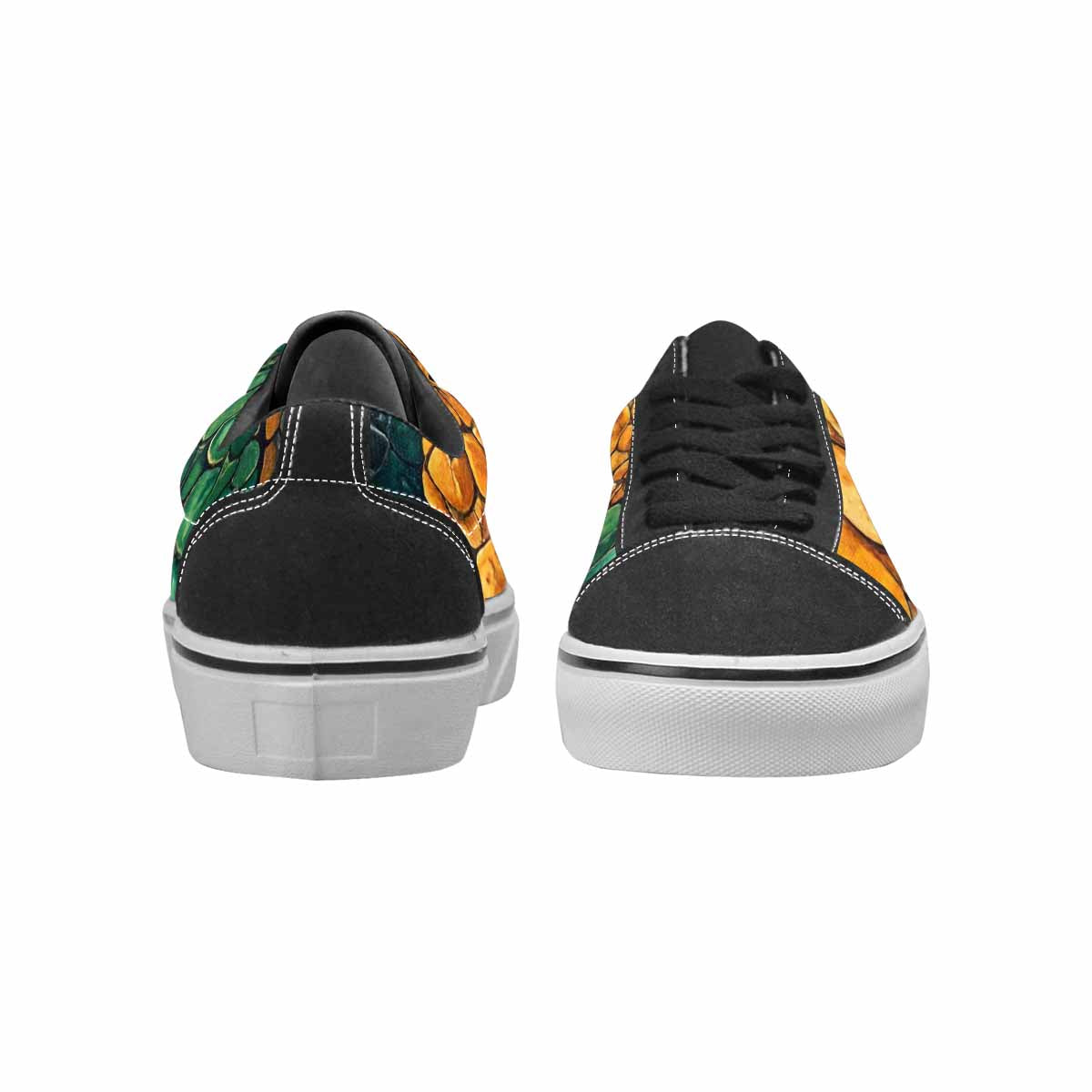MEN'S Snake Skin Reptile Canvas Lace-Up Dark Academia Sneakers