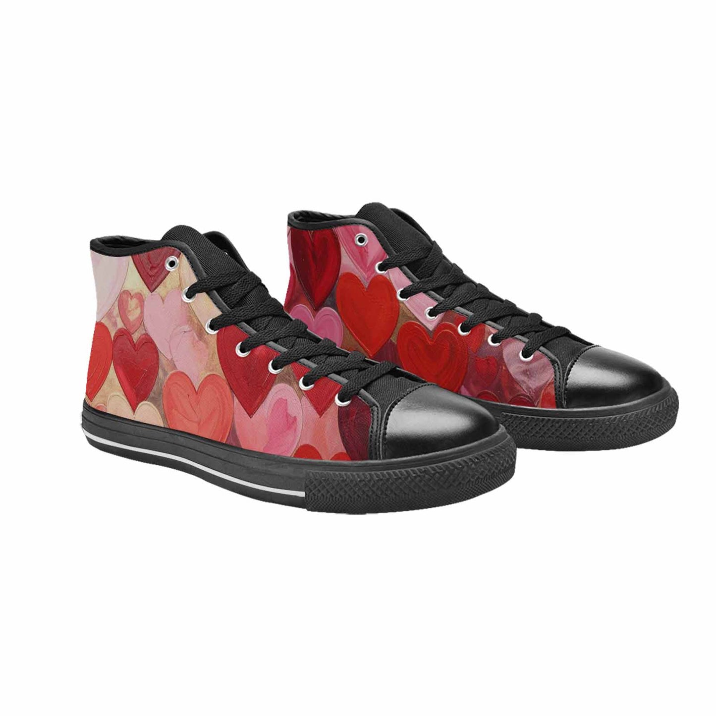 MEN'S No Words Or High Top Canvas Vibrant Chaos Custom Shoes