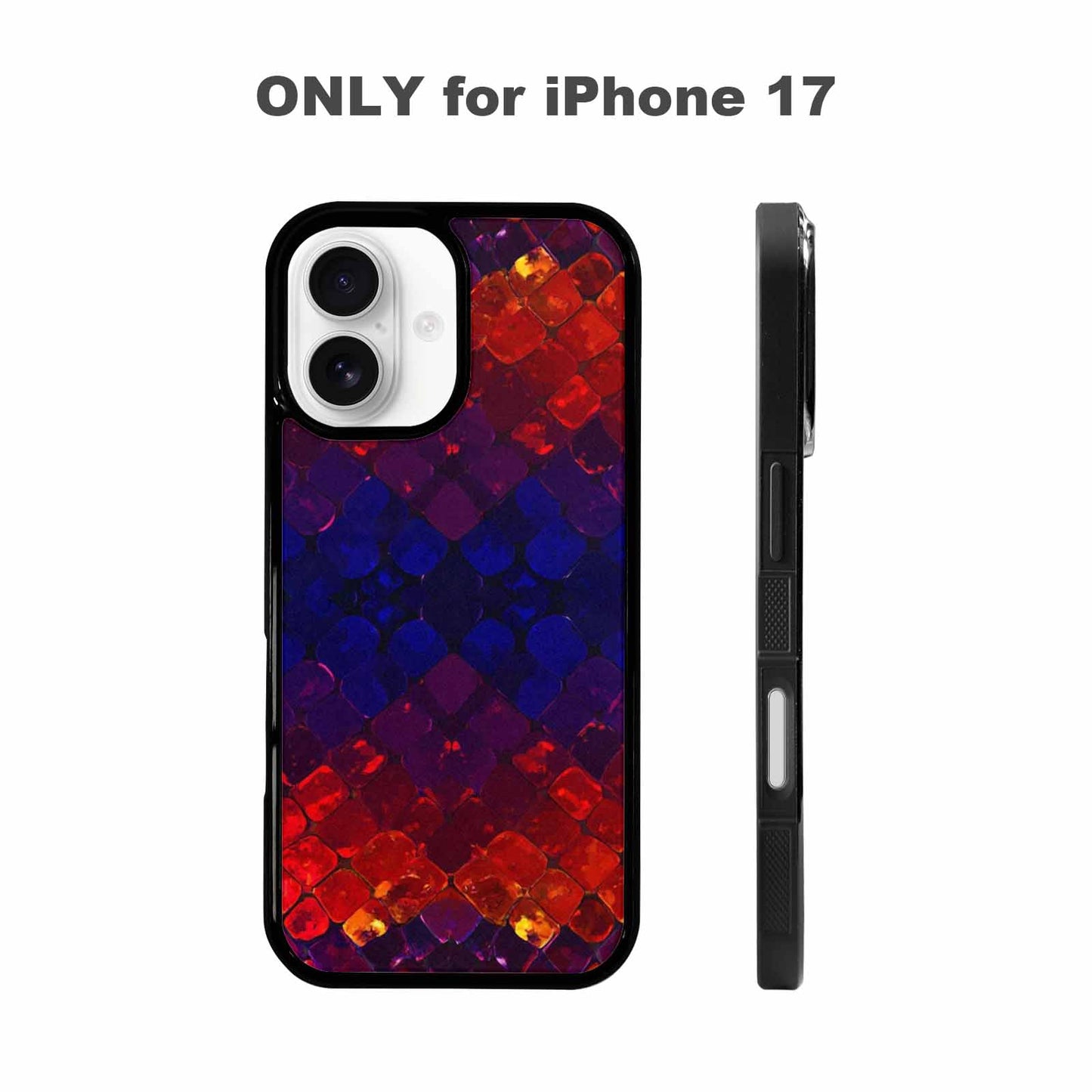 iPhone 17 Case — Snake Print Dark Seamless Animal Print, Custom Designed Case Cover