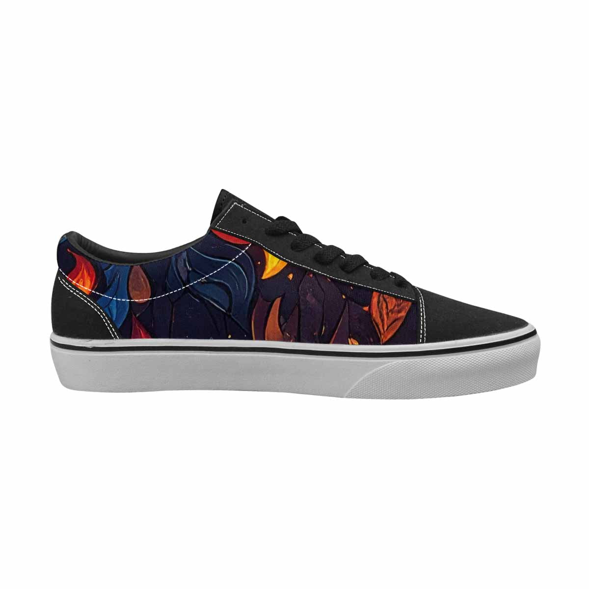 WOMEN'S Fire Flame Canvas Lace-Up Vivid Custom Shoes