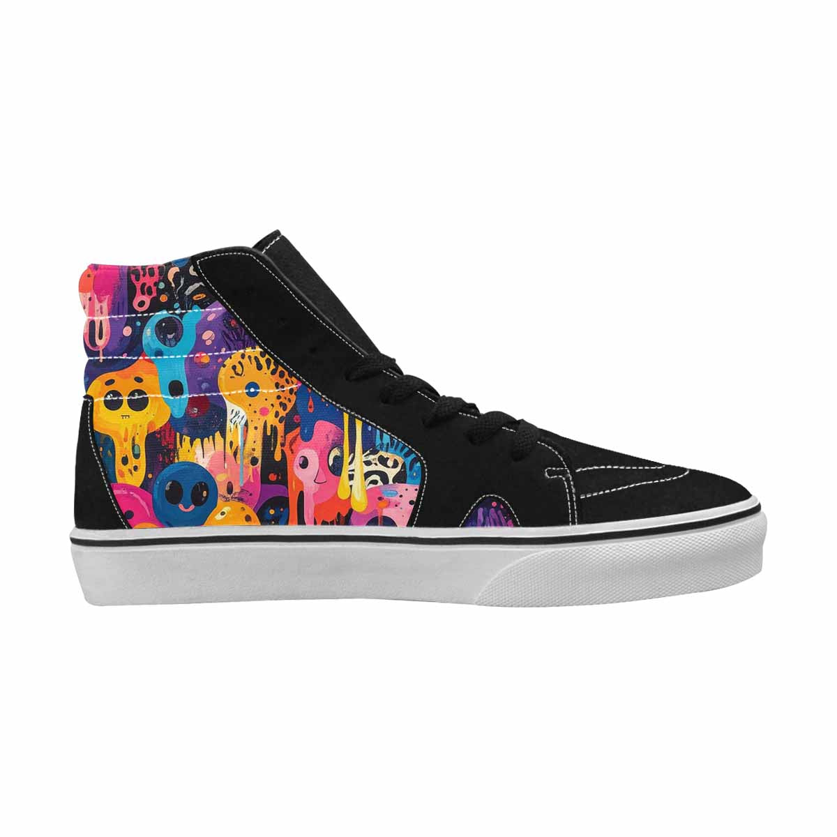 MEN'S Melting Aliens High Top Canvas Surreal Custom Shoes
