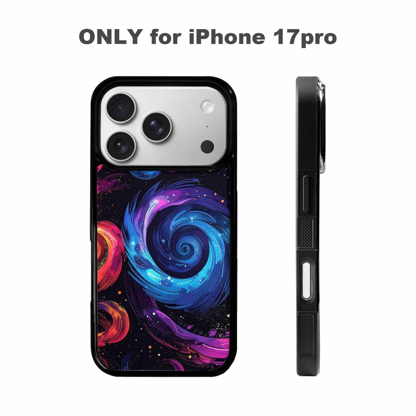 iPhone 17 Pro Case — Rose Galaxy Art Seamless Pattern Galaxy, Custom Designed Case Cover